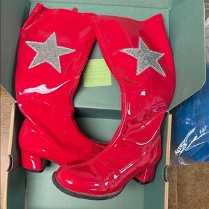 Red Star-Embellished Women's Boots